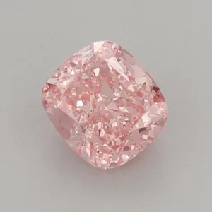 0.85ct CUSHION Fancy Vivid Pink VVS2 Coloured Lab diamond