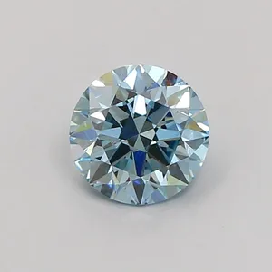 1.02ct ROUND Fancy Vivid Blue VVS2 Coloured Lab diamond