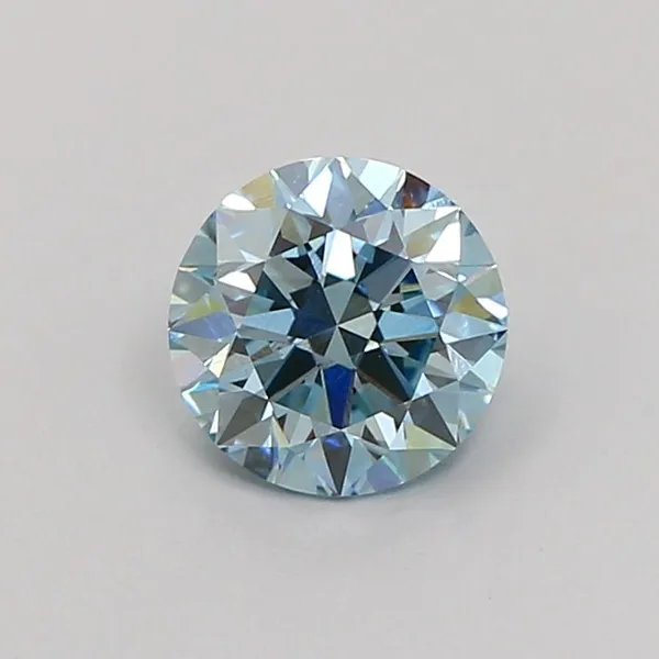 1.02ct ROUND Fancy Vivid Blue VVS2 Coloured Lab diamond