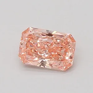 0.5ct RADIANT Fancy Vivid Pink VVS2 Coloured Lab diamond