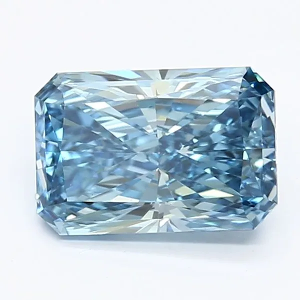 1.35ct RADIANT Fancy Vivid Blue VS1 Coloured Lab diamond