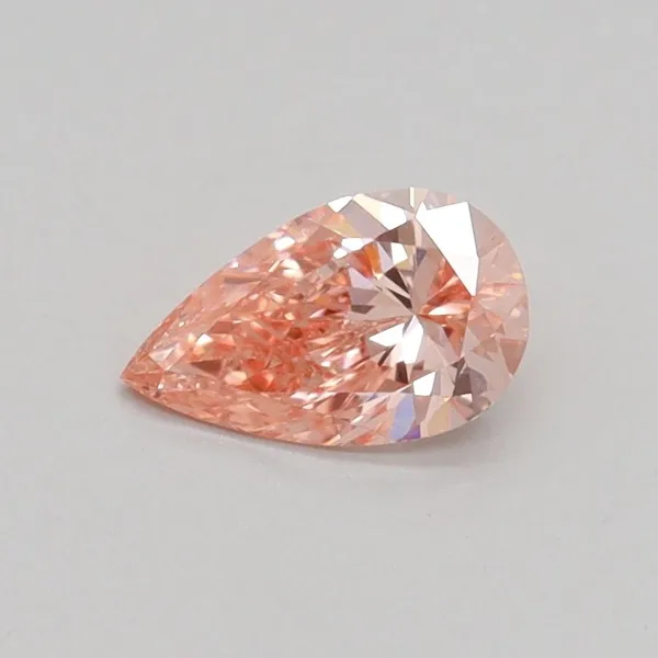 0.44ct PEAR Fancy Intense Pink VVS2 Coloured Lab diamond