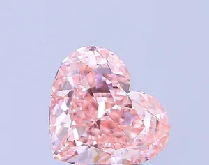 1.56ct HEART Fancy Intense Pink VVS2 Coloured Lab diamond