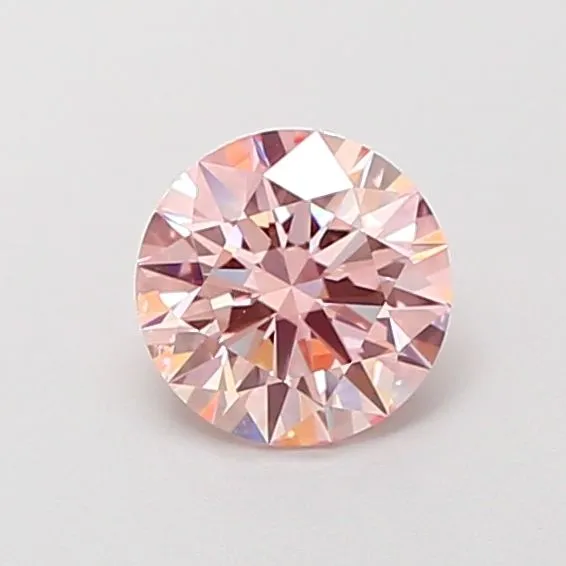 0.96ct ROUND Fancy Light Pink VS1 Coloured Lab diamond