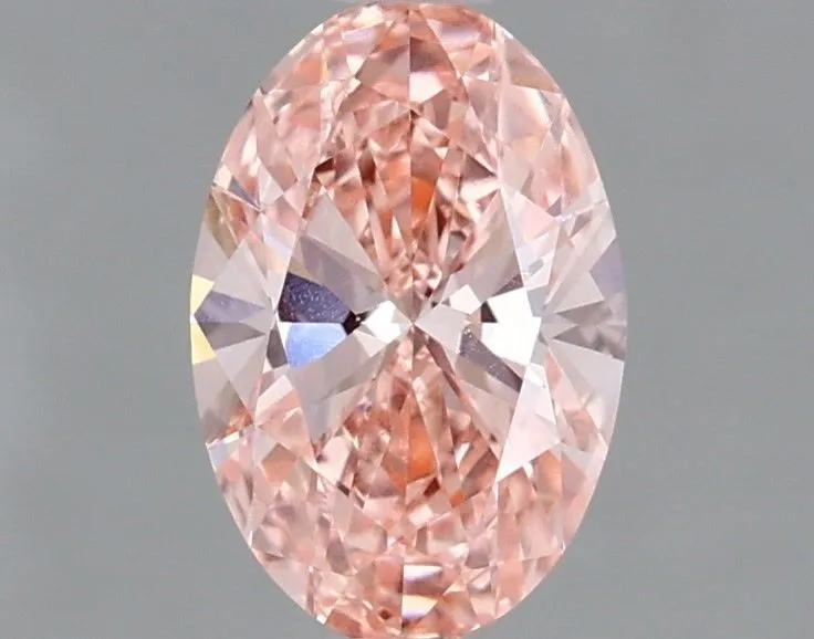 1.00ct OVAL Fancy Vivid Pink VVS1 Coloured Lab diamond