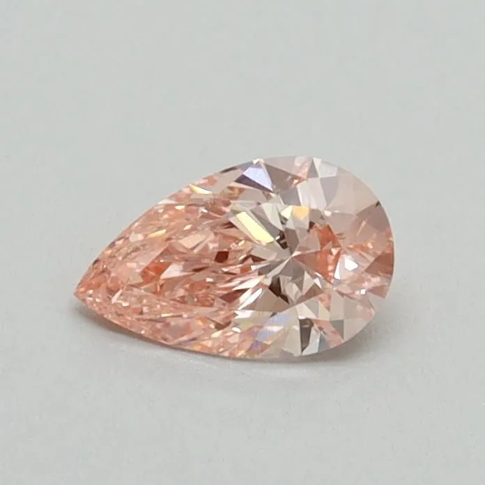 0.34ct PEAR Fancy Vivid Pink VVS2 Coloured Lab diamond