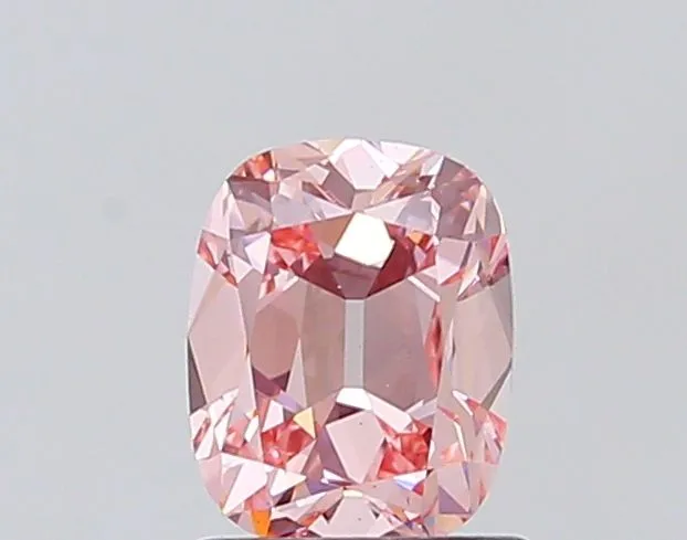 1.04ct CUSHION Fancy Intense Pink VS1 Coloured Lab diamond