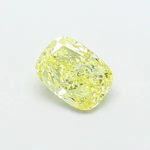 1.2ct CUSHION Fancy Intense Yellow VVS2 Coloured Lab diamond