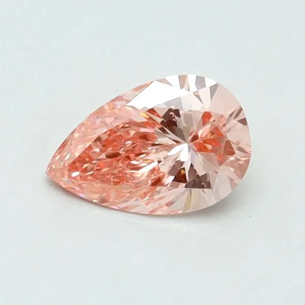 0.51ct PEAR Fancy Vivid Pink SI1 Coloured Lab diamond