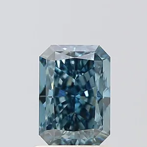 1.12ct RADIANT Fancy Vivid Blue VVS2 Coloured Lab diamond