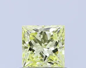 0.5ct PRINCESS Fancy Yellow VVS2 Coloured Lab diamond