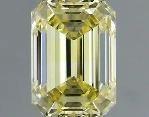 1.07ct EMERALD Fancy Intense Yellow VVS2 Coloured Lab diamond