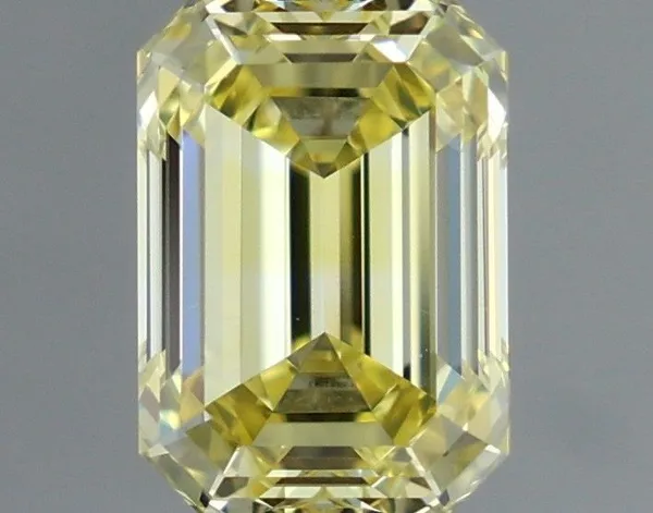 1.07ct EMERALD Fancy Intense Yellow VVS2 Coloured Lab diamond