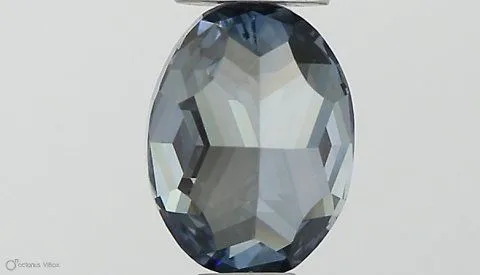 0.5ct OVAL Fancy Vivid Blue VS1 Coloured Lab diamond