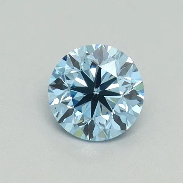 0.5ct ROUND Fancy Vivid Blue VS2 Coloured Lab diamond