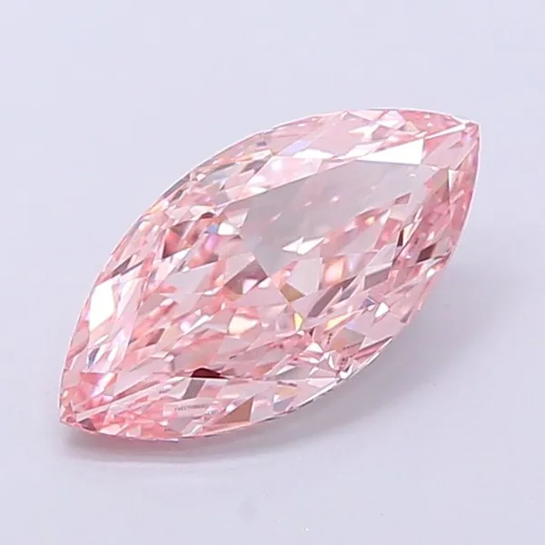 1.68ct MARQUISE Fancy Intense Pink VVS2 Coloured Lab diamond