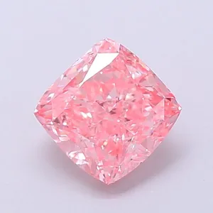 1.02ct CUSHION Fancy Vivid Pink VS1 Coloured Lab diamond