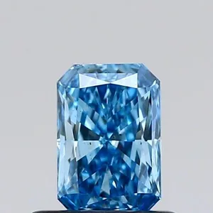 0.49ct RADIANT Fancy Vivid Blue SI1 Coloured Lab diamond