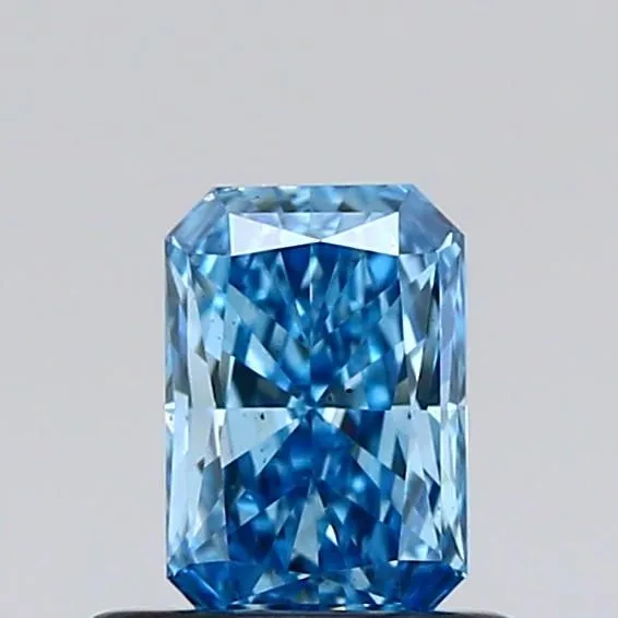 0.49ct RADIANT Fancy Vivid Blue SI1 Coloured Lab diamond