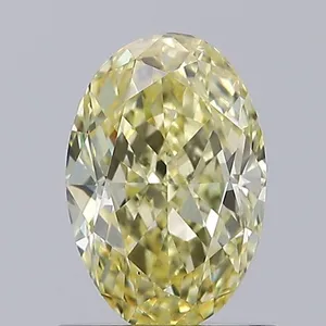 1.06ct OVAL Fancy Intense Yellow VS1 Coloured Lab diamond