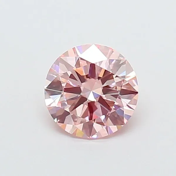 0.87ct ROUND Fancy Intense Pink VS1 Coloured Lab diamond