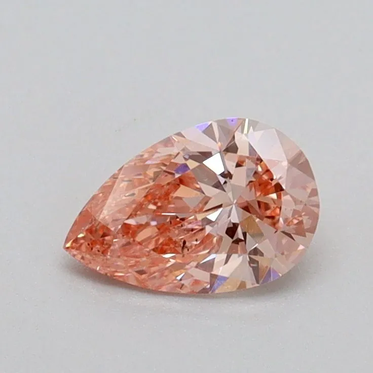 0.53ct PEAR Fancy Intense Pink SI1 Coloured Lab diamond