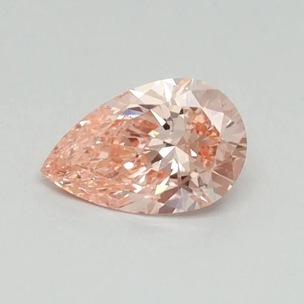 0.4ct PEAR Fancy Vivid Pink VS1 Coloured Lab diamond