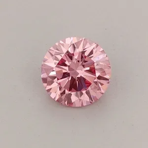 0.38ct ROUND Fancy Vivid Pink VVS2 Coloured Lab diamond
