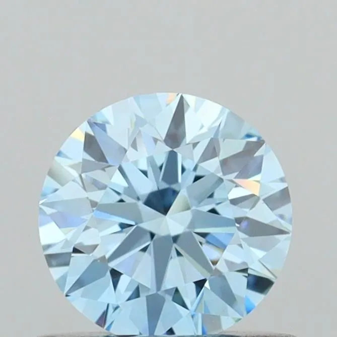 0.56ct ROUND Fancy Vivid Blue VVS2 Coloured Lab diamond