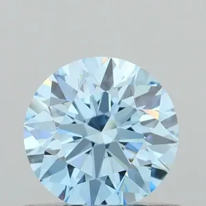 0.56ct ROUND Fancy Vivid Blue VVS2 Coloured Lab diamond