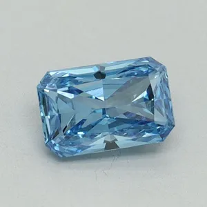 0.59ct RADIANT Fancy Vivid Blue VVS2 Coloured Lab diamond