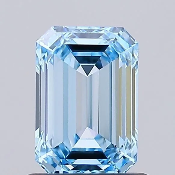 1.01ct EMERALD Fancy Vivid Blue VS1 Coloured Lab diamond