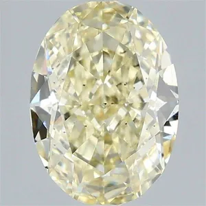 1.03ct OVAL Fancy Light Yellow SI1 Coloured Lab diamond