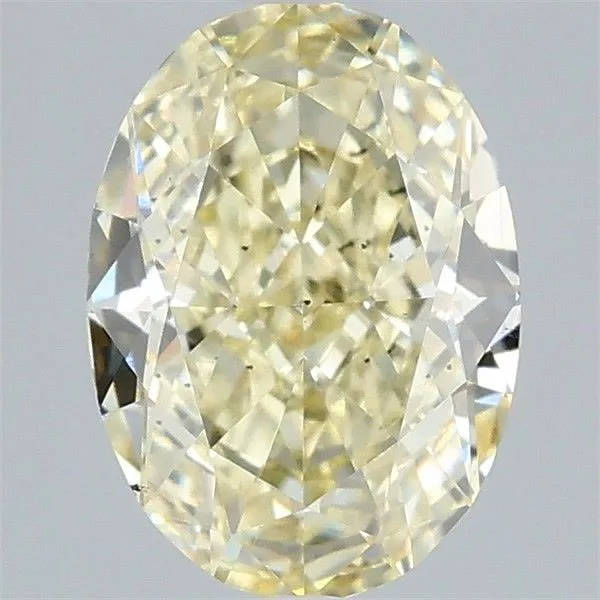1.03ct OVAL Fancy Light Yellow SI1 Coloured Lab diamond