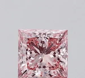 1.09ct PRINCESS Fancy Intense Pink VS1 Coloured Lab diamond