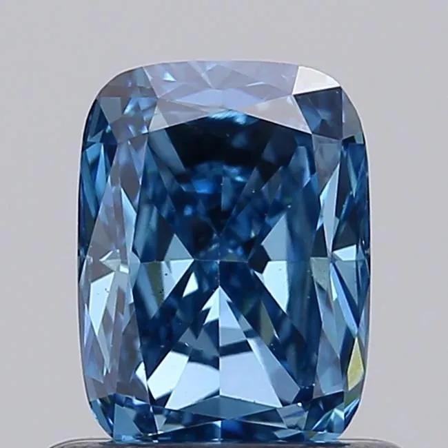 0.75ct CUSHION Fancy Vivid Blue VS2 Coloured Lab diamond