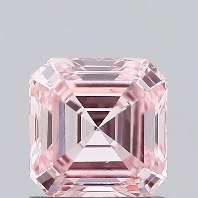 0.89ct EMERALD Fancy Intense Pink VS2 Coloured Lab diamond