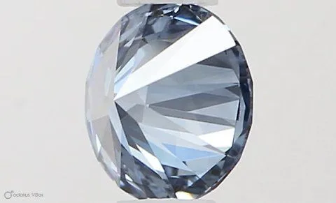 0.32ct ROUND Fancy Vivid Blue VVS1 Coloured Lab diamond