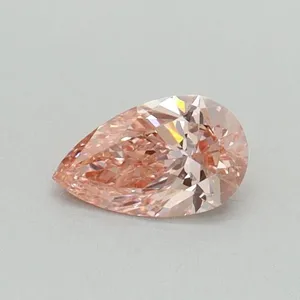 0.32ct PEAR Fancy Vivid Pink VS1 Coloured Lab diamond