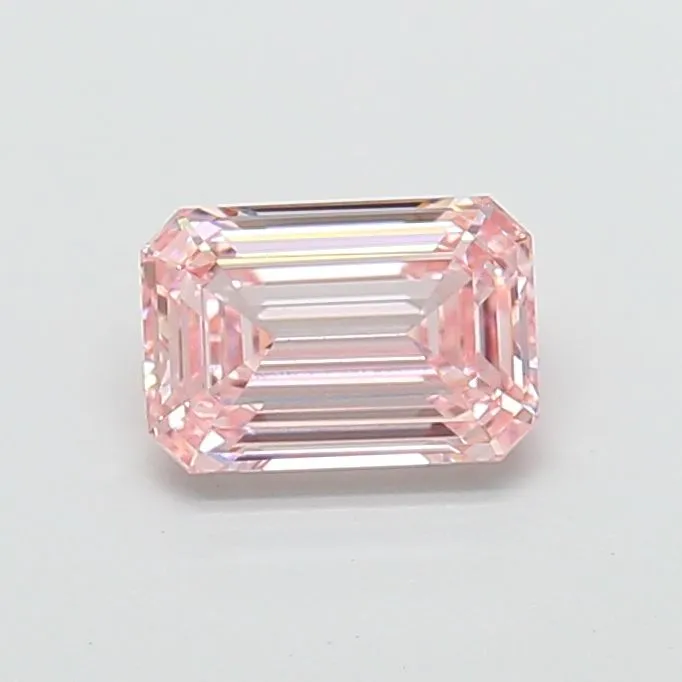1.51ct EMERALD Fancy Intense Pink VS1 Coloured Lab diamond