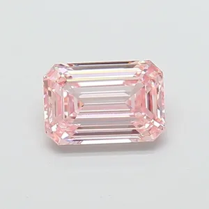 1.51ct EMERALD Fancy Intense Pink VS1 Coloured Lab diamond
