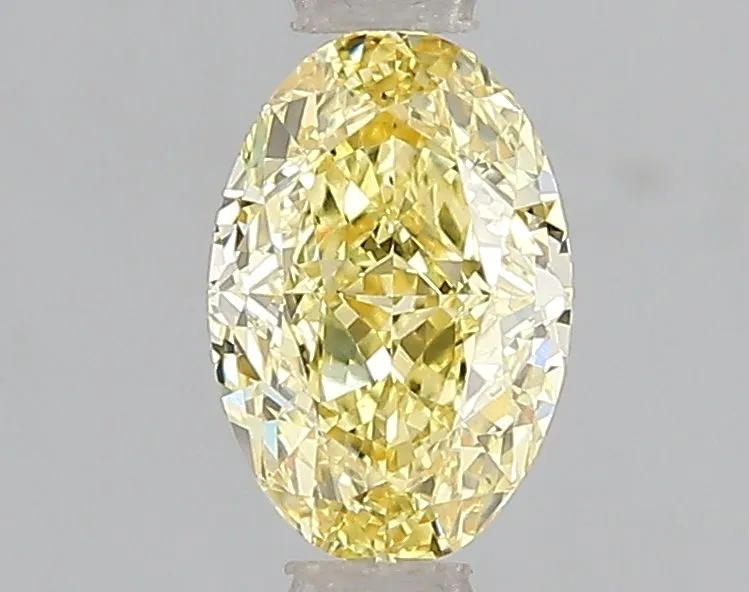 1.05ct OVAL Fancy Vivid Yellow VS2 Coloured Lab diamond