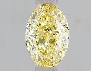 1.05ct OVAL Fancy Vivid Yellow VS2 Coloured Lab diamond