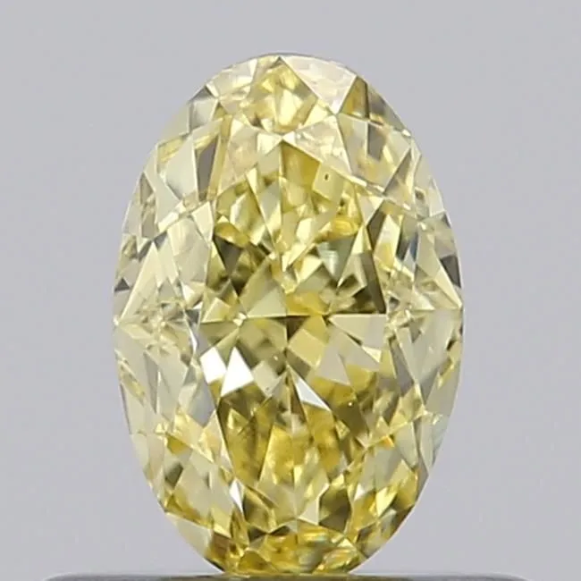 0.51ct OVAL Fancy Yellow VVS2 Coloured Lab diamond