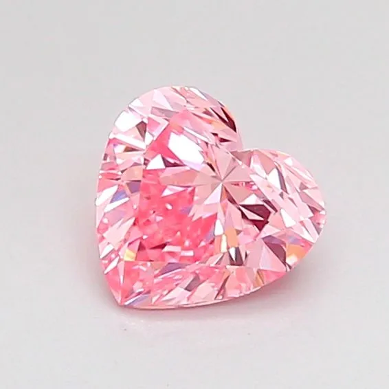 0.61ct HEART Fancy Vivid Pink VS1 Coloured Lab diamond