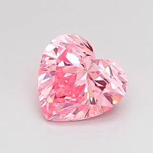 0.61ct HEART Fancy Vivid Pink VS1 Coloured Lab diamond