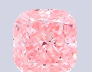 1.01ct CUSHION Fancy Vivid Pink VVS2 Coloured Lab diamond