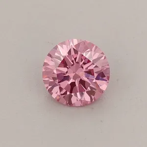 0.33ct ROUND Fancy Vivid Pink VS2 Coloured Lab diamond