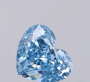 1.01ct HEART Fancy Vivid Blue VS1 Coloured Lab diamond