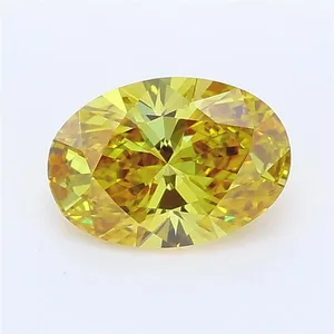 0.99ct OVAL Fancy Intense Brown Yellow VS1 Coloured Lab diamond